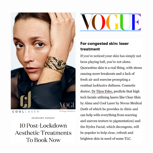Vogue - Cool Laser: 10 Post-Lockdown Aesthetics Treatments To Book Now