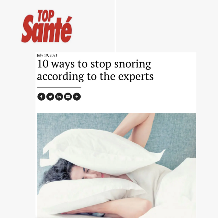 Top Sante - Somnilase: 10 ways to stop snoring according to the experts